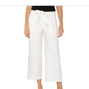 Liverpool Los Angeles Women's Belted Cropped Wide-Leg Pants